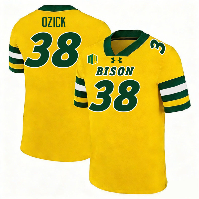 North Dakota State Bison #38 Eli Ozick College Football Jerseys,Uniforms-Gold